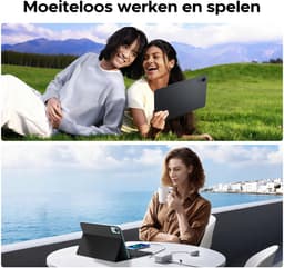 Aorlym P12 - Tablet - 48 GB RAM (8+40 GB) - 128 GB ROM (2TB/TF) - 12 inch 2K 120 Hz IPS - Android 16 - 10000 mAh /18 W - T7280 OctaCore - Dubbele camera - WiFi 5 - Bluetooth - Face ID - Toetsenbord - Stylus meegeleverd - Zwart — thumbnail 3