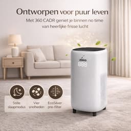 Zenvo Luchtreiniger- 360 m3/u - Werkt tegen huisstofmijt, hooikoorts, allergie, stof - Met HEPA 13 Filter - Air Purifier - Clean Air — thumbnail 5