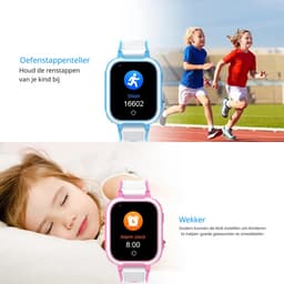 DrPhone KidsTimeX15 – 4G Kinder Smartwatch met GPS Tracker – Videobellen – WhatsApp – IP67 – SOS – 1.44” Touchscreen – Stappenteller – Nederlandse Mobiele App – 1GB+8GB – Roze — thumbnail 7