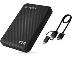 Toveca Externe harde schijf 1 TB - USB 3.0 Harde schijf extern - HDD