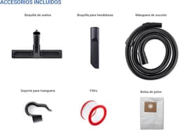 MELVRA Nat- en Droogzuiger - Alleszuiger - 1400W - 30L - Met Stopcontact - Bouwstofzuiger voor Werkplaats, Huis, Tuin en Auto - Industriële Stofzuiger — thumbnail 5