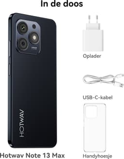 HOTWAV Note 13 Max mobiele telefoon senioren - Smartphone - 256GB - Zwart - mobiele telefoon zonder abonnement - 2 jaar garantie - Met Transparante Hoes - 4G Dual SIM — thumbnail 11