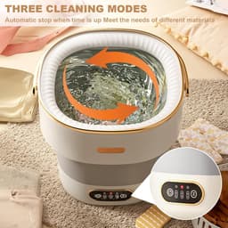 Mini Wasmachine met Centrifuge - Voor Kleine Wasgoed - Meerdere Programma's - — thumbnail 7