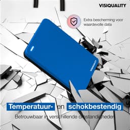 VisiQuality High-Speed Externe Harde Schijf 1 TB - Draagbare Harde Schijf USB 3.0 - Voor Windows & Mac - Xbox & PS4 games - Compact - Met handleiding - Blauw — thumbnail 3