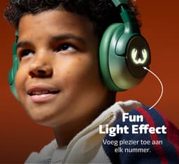 Fresh 'n Rebel Clam Junior - Koptelefoon kind - Kinder koptelefoon met Noise Cancelling - Draadloos (Bluetooth) & Bedraad – Inclusief Aux kabel (1m) - Lucky Lizard — thumbnail 4