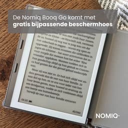 Nomiq Booq Go E-reader (inclusief cover) - 6 inch E-ink Scherm - 32GB Opslag - Grijs - Compact - Ruimte voor duizenden boeken - Zonder schermverlichting — thumbnail 2