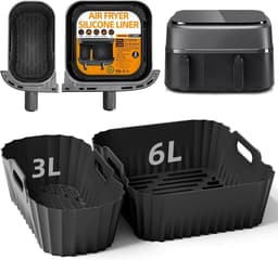Ninja AF400EU AF500EU AF451EU DZ401 Siliconen Accessoire Heteluchtfriteuse voor Ninja Foodi Max met dubbele zone 9,5 L-10,4 L, Siliconen Opbergmat voor Heteluchtfriteuse — thumbnail 1