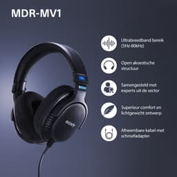 Sony MDR-MV1 - Studio koptelefoon met open achterkant - Zwart — thumbnail 6