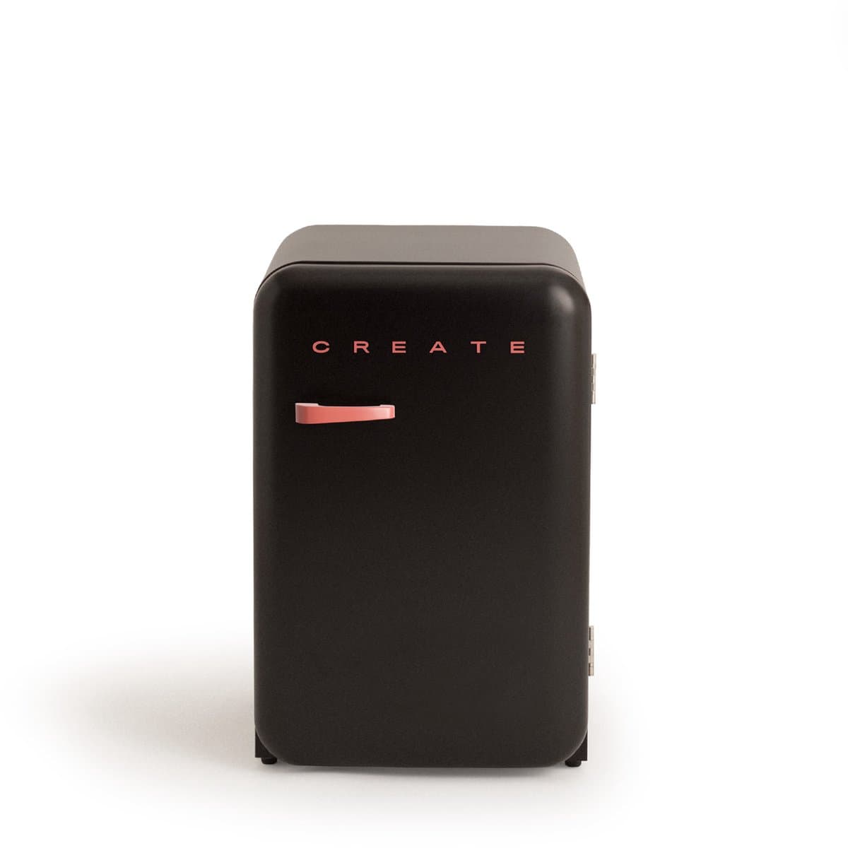 CREATE - Koelkast in retrostijl - Zwart - Handvat Terracotta - FRIDGE RETRO 107L — afbeelding 1