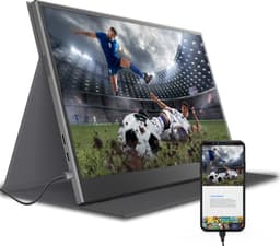 Denver Portable Monitor - Full HD - 15.6" - Draagbare Monitor - Lederen Hoes - HDMI - USB-C - PMO15604 — thumbnail 12