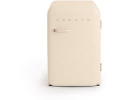 CREATE - Koelkast in retrostijl - Gebroken wit - Handvat Zand - FRIDGE RETRO 107L