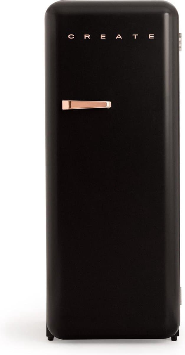 CREATE - Koelkast in retrostijl - Zwart - Handvat Roségoud - FRIDGE RETRO 281L — afbeelding 1