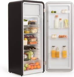 CREATE - Koelkast in retrostijl - Zwart - Handvat Roségoud - FRIDGE RETRO 281L — thumbnail 8