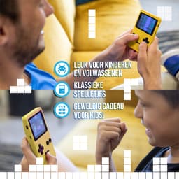 Silvergear Retro Game Console met 240 Arcade Games - Geen Internet Nodig - Spelcomputer voor Kinderen - Gaming Computer - Game Console Handheld - Vakantie Speelgoed - Reizen - Cadeau voor Jongens en Meisjes - 6, 7, 8, 9, 10, 11, 12+ Jaar - Geel — thumbnail 8
