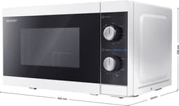 Sharp YC-MG01E-W magnetron en grill - 800W - 20 liter - wit — thumbnail 6