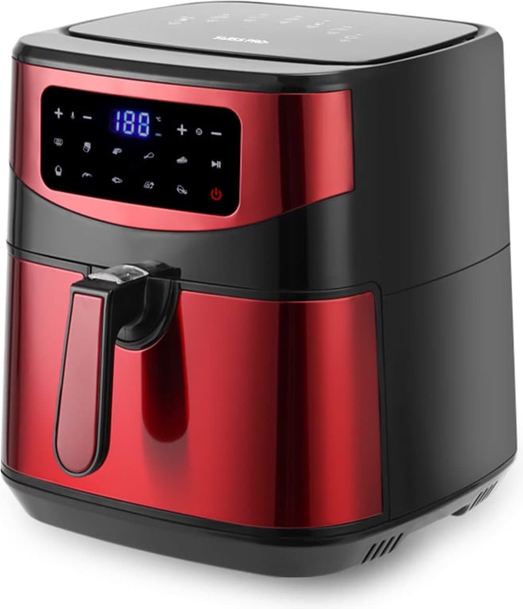 Swiss Pro+ - Airfryer 10L XXXL - Rood - SP-AF10L - Intelligente Heteluchtfriteuse Digitaal- 10L - XXXL - New Model 2026 - Touchscreen - TURBO Opwarmen - Rood - 10 liter — afbeelding 1