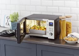 Severin MW 7777 Combi magnetron – Glazen Bodem zonder Draaiplateau – Ultra-Hetelucht tot 230 °C - 25 Liter - RVS — thumbnail 5