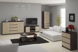 AKORD Furniture Factory OP0LRTVVENSON005, Wengé, 2 schappen, Mat, 2 deur(en), 400 mm, 1200 mm — thumbnail 7