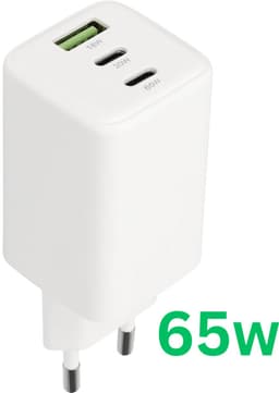 Mobiparts - 65 Watt Universele GaN QC Snellader 65W - USB-C - PD 3.0 - Geschikt voor o.a. Laptops, Tablets, Apple iPhone en Samsung Smartphones V2 — thumbnail 1