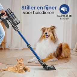 Olvy Steelstofzuiger Draadloos - Met Dweilfunctie - 5 Zuigniveaus - 350W - Vacuum Cleaner - Draadloze Snoerloze Stofzuiger - Zonder Zak - Op Accu - 35Kpa - Kruimeldief — thumbnail 8