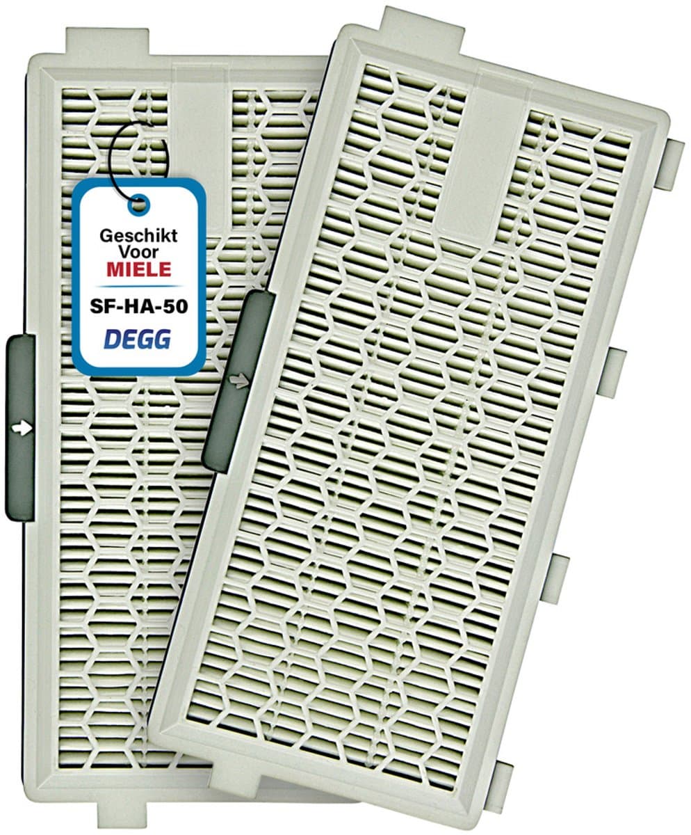 DEGG - 2X HEPA filter - Geschikt voor Miele Airclean 50 / SF-HA 50 - hoogwaardige Stofzuigeraccessoires - Vervangt Orginele Miele Filter - 2 STUKS(S) — afbeelding 1