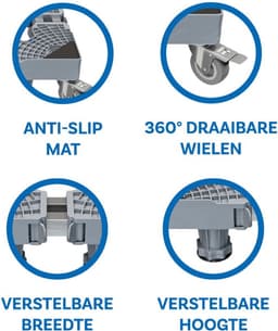 Wasmachine verhoger op wielen - meubelverplaatser — thumbnail 4