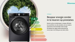 Hisense 3S Serie WF3S9043BB3 - Zwarte Wasmachine met Energielabel A -30% - 9kg - 72dB (A) - Steam Wash -1400 toeren - Power Wash 49' - ConnectLife - Inhoud Trommel 60 Liter — thumbnail 7
