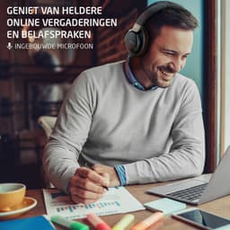 PowerLocus MoonFly Koptelefoon Over-Ear met Active Noise Cancelling, Draadloze Hoofdtelefoon, Voice Assistant Activation - Zwart/Rood — thumbnail 13
