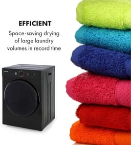 Klarstein Jet Set Wasdroger - Luchtafvoer droger - 1020W - EEK C - 3 kg - 50cm - Zwart — thumbnail 6