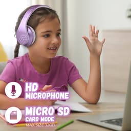 PowerLocus P2 draadloze Over-Ear Koptelefoon Inklapbaar koptelefoon voor kinderen - veilig volume van 85 dB - Bluetooth Hoofdtelefoon - Met microfoon — thumbnail 7