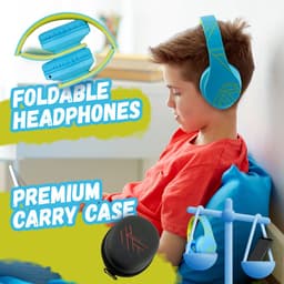 PowerLocus P2 draadloze Over-Ear Koptelefoon Inklapbaar koptelefoon voor kinderen - veilig volume van 85 dB- Bluetooth Hoofdtelefoon - Met microfoon — thumbnail 9