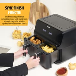 Tristar FR-9026 - Dubbele Airfryer XXL - 2x4L - 2 onafhankelijke kookzones - 8 Bakprogramma's - PFAS-vrij — thumbnail 5