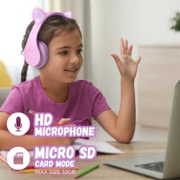 PowerLocus P2 draadloze Over-Ear Koptelefoon Inklapbaar koptelefoon voor kinderen - veilig volume van 85 dB - Bluetooth Hoofdtelefoon - Met microfoon — thumbnail 8