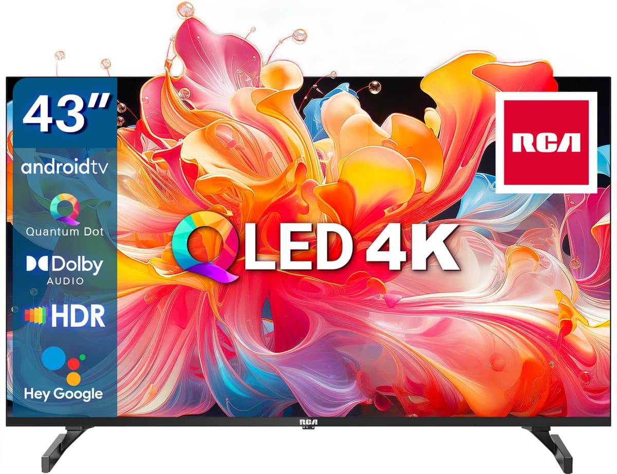 RCA RAQ43UN1 - 43 Inch (109 cm) - 4K UHD Smart TV - Frameless Design - Google Play Store - Spraakbediening - Dual-band WiFi — afbeelding 1