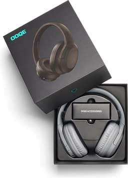 OOQE PRO HX9 - Koptelefoon | Koptelefoon Bluetooth | Koptelefoon Draadloos | Koptelefoon met Microfoon | Passive Noise Cancelling | ClearTone: Zuiver | Nieuwste Bluetooth 5.3 | Opvouwbaar | Ergonomisch | Energiezuinig: Lange Batterijduur | Grijs — thumbnail 6