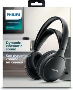 PHILIPS SHC5200/10 HiFi TV Hoofdtelefoon Draadloos Over-Ear (32-mm-Luidspreker, Draadloze FM-transmissie, Zelfinstellende Binnenhoofdband, Lichtgewicht Ontwerp, Oplaadbaar), Zwart — thumbnail 8