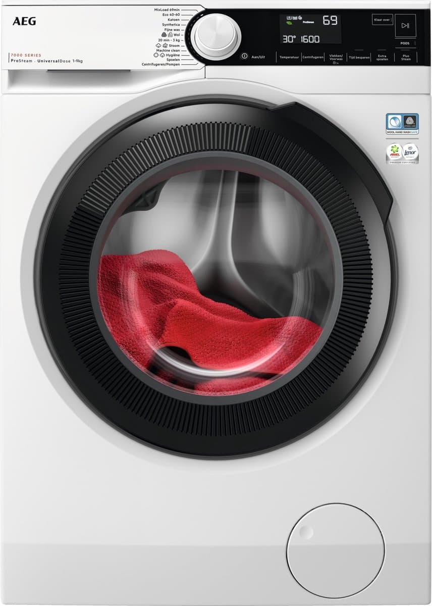 AEG LR7596UD4 7000 serie Prosteam - Wasmachine - Geschikt voor pods – Energielabel A — afbeelding 1