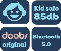 Kinder hoofdtelefoon DOBI by doobs - Draadloze koptelefoon Bluetooth met led kattenoortjes donker blauw - KIDS - VOLUME BEGRENZING - 85DB — thumbnail 3