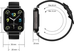 Belesy® Retina X - Smartwatch Dames - Smartwatch Heren - Horloge - 1.78 inch - Kleurenscherm - Full Touch - Stappenteller - Multi Sport - Multi Watchfaces - Maak je eigen wijzerplaat functie - Siliconen - Zwart - Moederdag — thumbnail 17