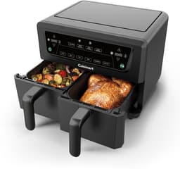 Cuisinart - XXL Dual-Zone Airfryer - Heteluchtfriteuse 2x5,2 - 2400W - 7 programma's - PFAS-vrije keramische coating - 2 manden voor tot 12 porties - Zwart — thumbnail 1