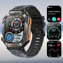 DrPhone ChronoWatchX2 – Robuuste Smartwatch | 2.0" HD | Bluetooth Bellen | Hoogtemeter | IP67 | 100+ Sportmodi - Zwart — thumbnail 18