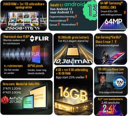 Blackview BV8900 - Robuuste Smartphone - 16GB RAM - 256GB - Warmtebeeldcamera - 6.5 inch - 10000mAh - IP68 Waterdicht - Outdoor Mobiele Telefoon - NFC - GPS - Oranje — thumbnail 13