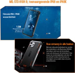Blackview BV8900 - Robuuste Smartphone - 16GB RAM - 256GB - Warmtebeeldcamera - 6.5 inch - 10000mAh - IP68 Waterdicht - Outdoor Mobiele Telefoon - NFC - GPS - Zwart — thumbnail 9