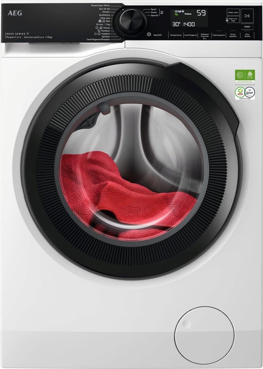 AEG LR86XDOSE 8000 serie PowerCare - Wasmachine - Energielabel A - 10kg - 1400 toeren — afbeelding 1