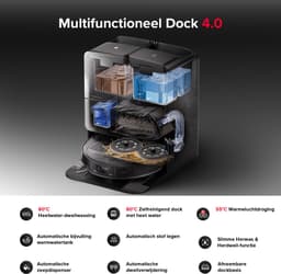 Roborock Saros Z70 – Robotstofzuiger en dweilrobot – Met OmniGrip-arm – 22.000 Pa – Aangedreven door AI – 7,98 cm ultradun – FlexiArm Riser – Tech AdaptiLift-chassis – Vermijdt obstakels – Multifunctioneel dock 4.0 — thumbnail 8