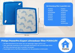 Kleanburg® - Geschikt voor Philips PowerPro Expert- Uitwasbaar Filter - FC6042/01 - 1 stuk — thumbnail 8