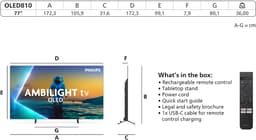 Philips Ambilight 77OLED810/12 - 77 inch - 4K OLED - 2025 - Smart TV — thumbnail 10