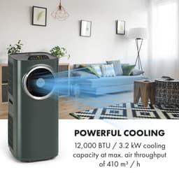 Klarstein mobiele airconditioner met luchtafvoerslang, 5-in-1 airconditioner, ventilator, luchtontvochtiger, luchtreiniger & nachtmodus, app-bediening, kleine & draagbare airconditioner voor thuis & op kantoor, 12000 BTU,4 kW voor 56 m² 50 dB — thumbnail 25