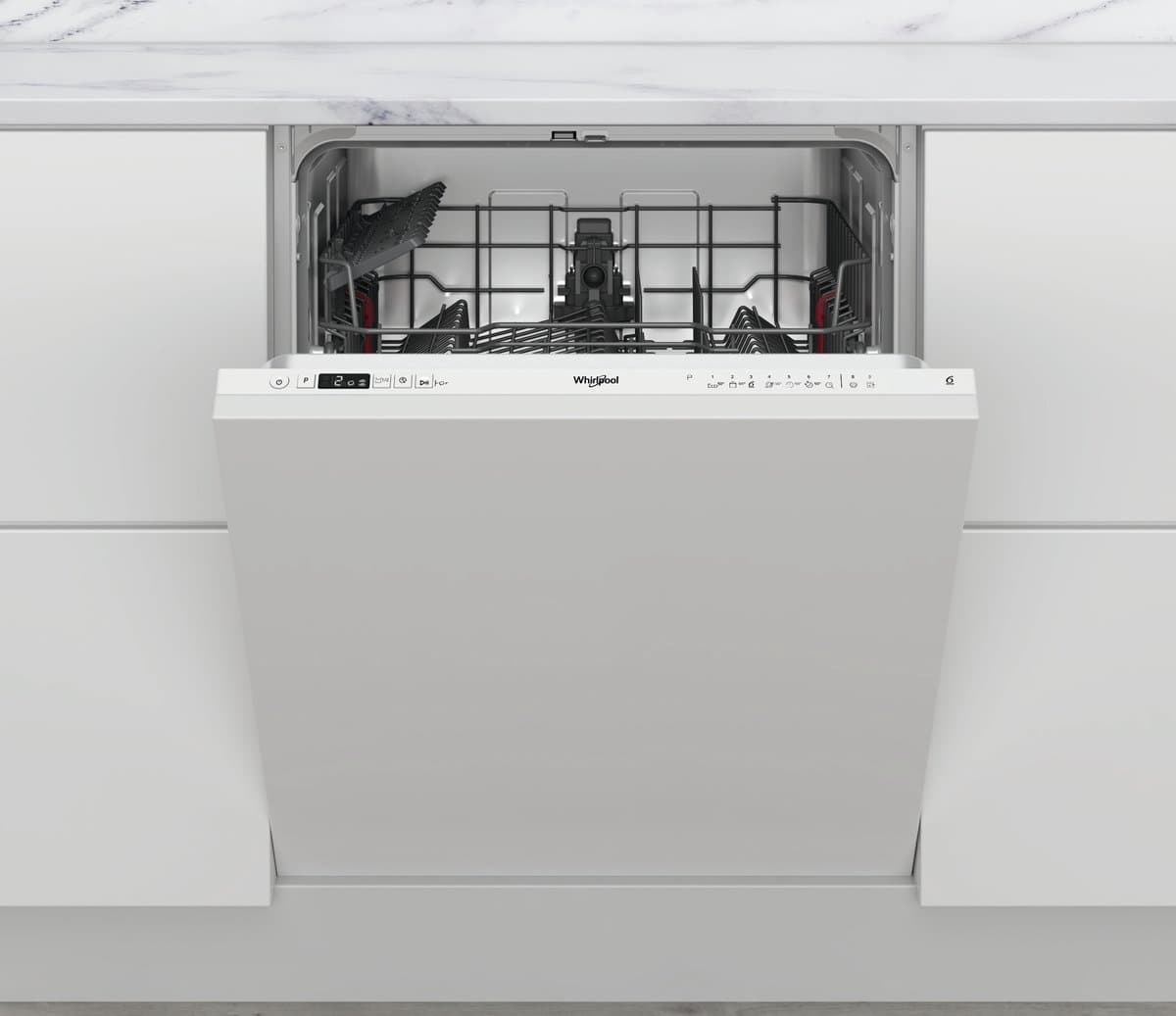 Whirlpool W2I HD526 A - Inbouwvaatwasser - Volledig ingebouwd - 14 couverts - E label - RVS - 46 dB — afbeelding 1
