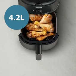 Philips 1000 Series Airfryer - NA120/00 - Draaiknopbediening - 4.2L - Tot 4 Personen - Zwart — thumbnail 15
